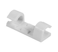 Alomejor Soporte para Cables, Abrazadera Adhesiva para Gestión de Cables, Organizador Ordenado de Ecológico para el Hogar u Oficina, 20 Piezas, 3 Colores (White)