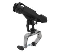 Alomejor Soporte para Caña de Pescar, Aleación de Aluminio y Nailon Industrial, Soporte para Cañas de Pescar con Base de Abrazadera para Barcos, Kayaks y Pesca Marina