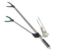 Alomejor Soporte para Caña de Pescar de Acero Inoxidable, Soporte de Pesca Ajustable en Forma de Y con para Poste Secundario de 13 Pulgadas Y Cuernos de Silicona Antideslizantes, (2.Copa del Mundo)