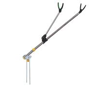 Alomejor Soporte para Caña de Pescar de Acero Inoxidable, Soporte de Pesca Ajustable en Forma de Y con para Poste Secundario de 13 Pulgadas Y Cuernos de Silicona Antideslizantes, (2,1 m)