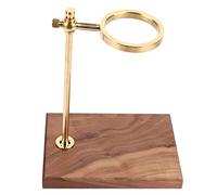 Alomejor Soporte para filtro de café de madera y latón, soporte de goteo ajustable para uso doméstico y cafetería