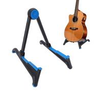 Alomejor Soporte para Guitarra, Soporte de Suelo Plegable para Guitarra Ajustable con Brazos Acolchados para bajo Eléctrico Acústico, Violín, Banjo, Concierto en Casa (negro)