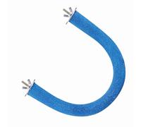 Alomejor Soporte para Percha para Pájaros, Material de Madera y de Cuarzo, Juguete para Moler Picos para Pájaros Domésticos, 12x16cm para Jugar y Hacer Ejercicio en Jaulas (Blue)