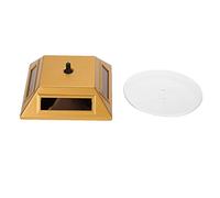 Alomejor Soporte para Presentación de Joyería Solar Giratorio de 360 grados para Sala de Estar o Dormitorio Negro (GOLD)