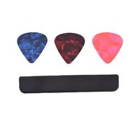 Alomejor Soporte para Púas de Guitarra con Tira Antideslizante Accesorio de Fácil Almacenamiento para Guitarristas Goma Suave de TPU 3 Púas de Colores Aleatorios Principiante Profesional