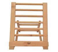 Alomejor Soporte para Tableta, Soporte Multiángulo Plegable de bambú para Dispositivos de 4 a 13 Pulgadas, Leer, Ver Vídeos, Oficina en Casa