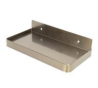 Alomejor Soporte para Teléfono de Baño Estante de Acero Inoxidable Duradero Montado en la Pared para Objetos Pequeños como Teléfonos Móviles, Vasos, Toallitas Húmedas, 185 X 90 Mm para Baños (Gold)