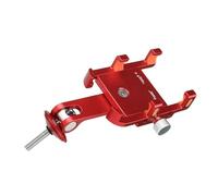 Alomejor Soporte para Teléfono de Bicicleta de Carretera, Soporte para Manillar de Aleación de Aluminio con 6 Abrazaderas y Cubierta de, para Teléfonos Inteligentes, Navegación y (Rojo)