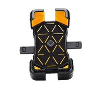 Alomejor Soporte para Teléfono de Motocicleta con Rotación de 360 Grados Operación Automática con una Mano Soporte de Teléfono de Silicona Antichoque para Motocicletas (Tipo de Manillar Amarillo)