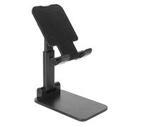 Alomejor Soporte para Teléfono Móvil Soporte Retráctil Plegable Ajustable de 180° para Uso en Escritorio, Ver Películas, ABS+Aleación de Aluminio, 1 Unidad (Black)