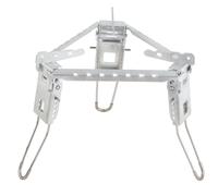 Alomejor Soporte Plegable de Acero Inoxidable para Ollas de Camping, Soporte Triangular Duradero para Estufas de Gas con Parrilla para Barbacoa, Accesorio Portátil para Cocinar Al Aire para Campistas,
