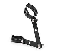 Alomejor Soportes Universales para Faros Delanteros, Horquilla de Aluminio CNC, Abrazadera para Faros, Montaje Pivotante Ajustable de 34 a 60 Mm con Tiras Protectoras para Cafe Racer Cruiser (41-51