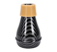 Alomejor Sordina para Trompeta, Textura de Fibra de Carbono, for Práctica | Carcasa ABS Reforzada, Boquilla de Silicona y Ventilación metálica; para Trompetas Bb, Ideal en Casa o viaje.