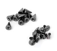 Alomejor Spikes Remaches de Metal Elegantes para Decoración de Ropa 50 Piezas para Chaquetas, Bolsos, Zapatos (GRAY)