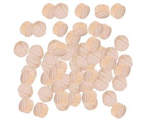 Alomejor Suministros de Artesanía en Rodajas de Madera sin Terminar de Haya para Joyería, Alfileres y Decoraciones de Bricolaje, 300 Piezas para Proyectos de Arte para Niños y Adultos Haya 100