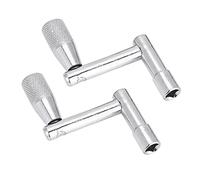 Alomejor Superficies Lisas de Llave de Control de Tambor -Herramienta Rastaria para la Configuración del Tornillo de Tambor para los Amantes del de Metal Silver 2pcs