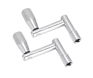 Alomejor Superficies Lisas de Llave de Control de Tambor -Herramienta Rastaria para la Configuración del Tornillo de Tambor para los Amantes del de Metal Silver 2pcs