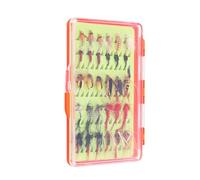 Alomejor Surtido de Moscas de Pesca, Artesanía Exquisita para Trucha, Lubina, Moscas de Trucha, Juego de 32 Uds. para Anzuelos, Caja de Almacenamiento de Señuelos ABS/PP (81122C30(30 Piezas))