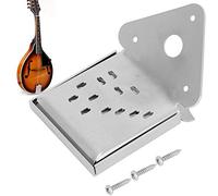 Alomejor Tablero de Tracción de Cable de Mandolina de Acero de con Cubierta Decorativa Cromada Brillante para Guitarra Eléctrica, Diseño Exquisito para Amantes de la Música (QB12 color cromo con
