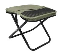 Alomejor Taburete Plegable Taburete Portátil para Acampar con Marco en X de Acero Al Carbono Tela Oxford Recubrimiento de PU 24 X 24 26 Cm para Viajes Pesca Senderismo Picnics (Ejercito Verde)