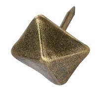 Alomejor Tachuelas para Tapicería, Clavos Decorativos de Hierro de Bronce Cian, 50 Piezas de Accesorios para Muebles para Sofás y Manualidades de Cuero (Longitud lateral 12 mm * longitud total 18 mm)