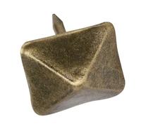 Alomejor Tachuelas para Tapicería, Clavos Decorativos de Hierro de Bronce Cian, 50 Piezas de Accesorios para Muebles para Sofás y Manualidades de Cuero (Longitud lateral 19 mm * longitud total 20 mm)