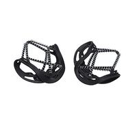 Alomejor Tacos de Hielo, Crampones de Tracción de Silicona con Resorte con Empuñaduras de Nieve Estirables de Acero Inoxidable para Caminar