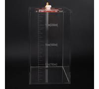 Alomejor Tanque de Valoración Acrílico Transparente, Depósito Duradero para Acuario y Laboratorio, Tamaños de 2,5 L y 4,5 L (DT-25 2.5L)