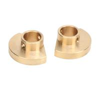 Alomejor Tapa de Tubo de Eje Trasero RC, Contrapeso de Latón Inoxidable para SCX10 Pro, con Bordes Biselados y Revestimiento Duro Negro para Mejorar el Equilibrio (Gold)