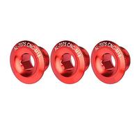 Alomejor Tapa manivela Bicicleta,3 Unidades Aluminio Ligero Resistente Eje 18mm for Ciclistas Mantenimiento reparación actualización Rojo