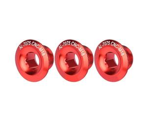 Alomejor Tapa manivela Bicicleta,Aluminio Ligero Resistente 3 Unidades Eje 18mm,Tapa manivela Aluminio for Ciclistas Mantenimiento reparación actualización Rojo