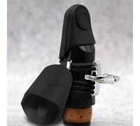 Alomejor Tapa para Boquilla de Clarinete, Cubierta Protectora de Goma, Preservación de la Humedad, Adecuada para Saxofón y Clarinete (BLACK)