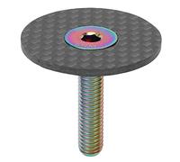 Alomejor Tapa Superior para Auriculares de Bicicleta, Cubierta de Auriculares de Fibra de Carbono con Tornillo para Bicicleta de Carretera MTB