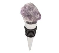 Alomejor Tapón de Botella Compacto Reutilizable de Cristal con Piedras Preciosas para Amantes del Vino, Piedra de Cristal Decorativa para Fiesta en Casa (PURPLE)