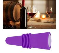 Alomejor Tapón para Botella de Vino, Práctico Corcho Reutilizable de Silicona de Acero Inoxidable de 2,4x0,9 Pulgadas para Conocedores del Vino (PURPLE)