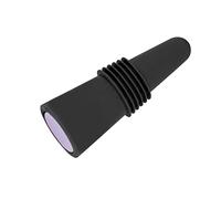 Alomejor Tapón para Botella de Vino, Práctico Corcho Reutilizable de Silicona de Acero Inoxidable de 2,4x0,9 Pulgadas para Conocedores del Vino (BLACK)