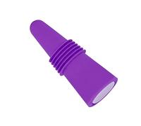 Alomejor Tapón para Botella de Vino, Práctico Corcho Reutilizable de Silicona de Acero Inoxidable de 2,4x0,9 Pulgadas para Conocedores del Vino (PURPLE)