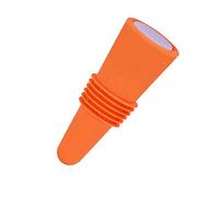 Alomejor Tapón para Botella de Vino, Práctico Corcho Reutilizable de Silicona de Acero Inoxidable de 2,4x0,9 Pulgadas para Conocedores del Vino (ORANGE)