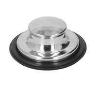 Alomejor Tapón para Fregadero de Cocina, Tapón de Eliminación de Basura de Acero Inoxidable Cepillado con Anillo de Sellado de Goma, Cubierta de para Drenaje de Fregadero de Cocina