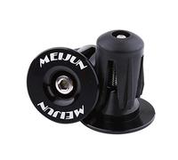 Alomejor Tapones de Extremo de Barra de Bicicleta de 2 Piezas Tapones de Extremo de Manillar de Bicicleta de aleación de Aluminio Colorido (Negro)