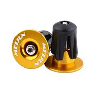 Alomejor Tapones de Extremo de Barra de Bicicleta de 2 Piezas Tapones de Extremo de Manillar de Bicicleta de aleación de Aluminio Colorido (Oro)