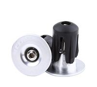 Alomejor Tapones de Extremo de Barra de Bicicleta de 2 Piezas Tapones de Extremo de Manillar de Bicicleta de aleación de Aluminio Colorido (Plata)