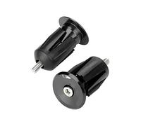 Alomejor Tapones Manillar,protección Duradera diseño Elegante Tapones Extremo Acabado Negro Resistente a la corrosión for Ciclistas urbanos montañeros viajeros Carretera