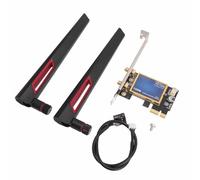 Alomejor Tarjeta WiFi PCIe de Doble Antena de 10dBi - Tarjeta Adaptadora de Red Inalámbrica de 1200Mbps para Velocidades de Carga y Descarga Más Rápidas