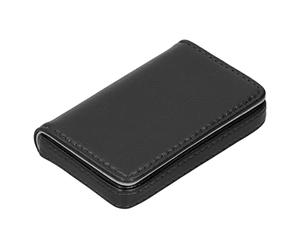 Alomejor Tarjetero de Visita Diseño Elegante Gran Capacidad para Gerentes de Oficina Cuero de PU Portátil para Hombres y Mujeres (001#)