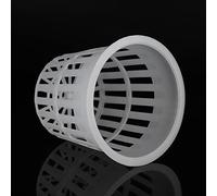 Alomejor Taza de Cesta Hidropónica de Plástico Duradero para Plantar en Jardín, Ligera, Transpirable, Segura para Balcón, Reutilizable, 10 Unids/Set (White)