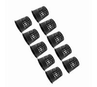 Alomejor Taza de Cesta Hidropónica de Plástico Duradero para Plantar en Jardín, Ligera, Transpirable, Segura para Balcón, Reutilizable, 10 Unids/Set (Black)