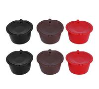 Alomejor Taza de Filtro de Cápsula de café, Kit Saludable Recargable Reutilizable para Máquina de café, Paquete de 6 Cepillos de Cucharas No Tóxicos para Oficina en Casa