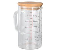 Alomejor Taza Medidora de Vidrio con Boquilla en Forma de V, Tazas de café Duraderas Resistentes Al Calor para Camarero, Cocina (600ml)