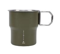 Alomejor Taza para Acampar, Taza para Acampar de Acero Inoxidable 304 de Grado Alimenticio de 300 Ml con grip Plegable, para café, té, Jugo Al Aire